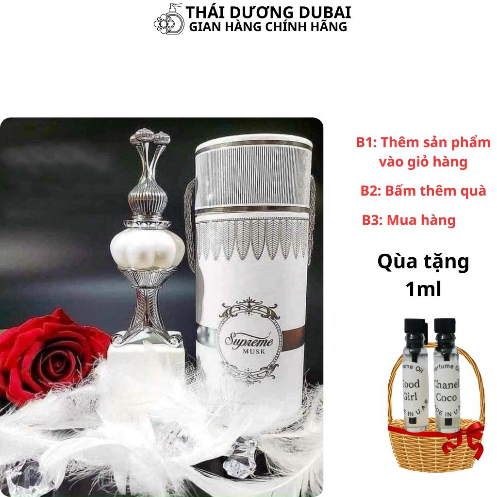 Tinh Dầu Nước Hoa Dubai Supreme Musk Nữ Nội Địa 20ml