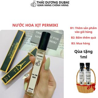 Nước Hoa PerMiki Nam ,Nữ 12ml-Dạng Xịt, nước hoa chính hãng thơm lâu, bám mùi dai