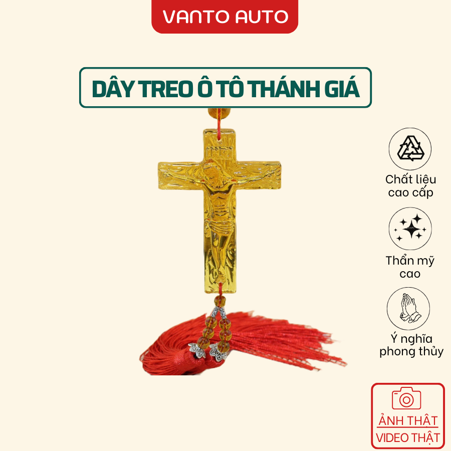 Dây Treo Ô Tô Thánh Giá Chúa Giê Su - Khánh Treo Xe Ô Tô Thánh Giá Chúa Giê Su