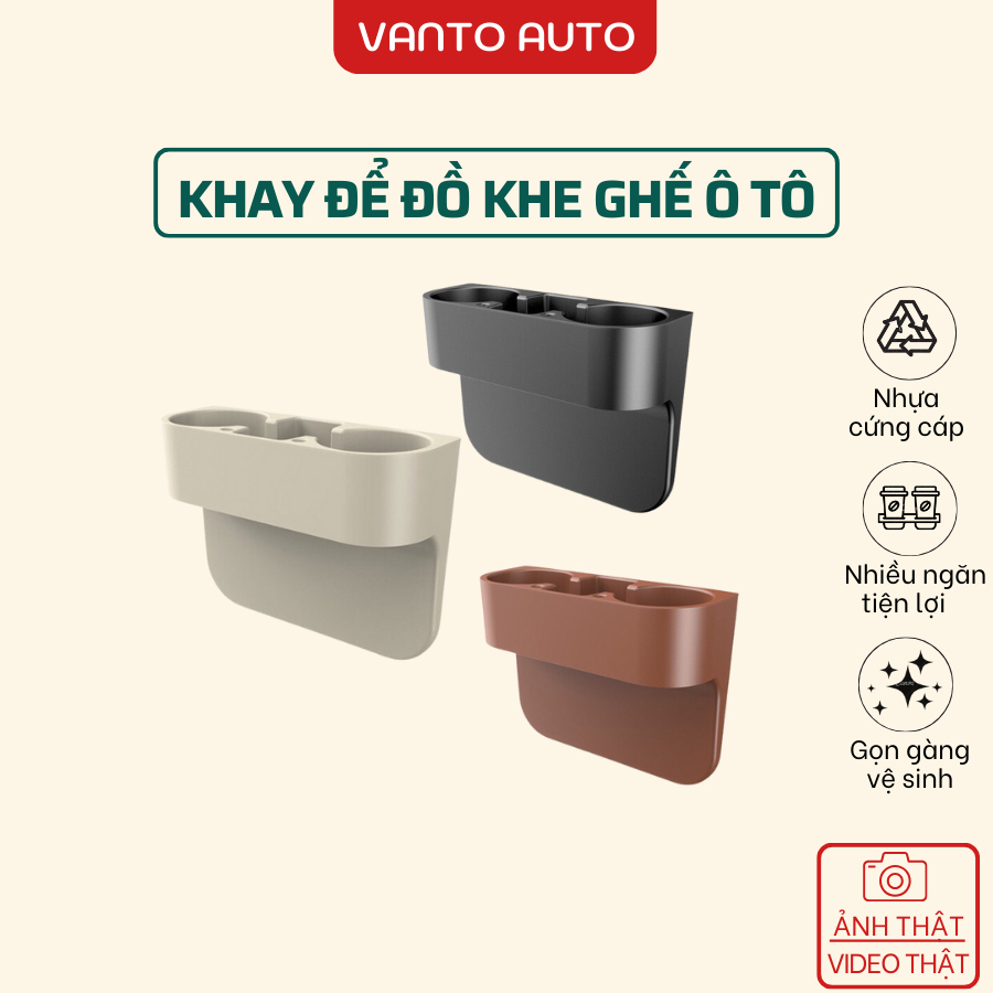 Khay Để Đồ Khe Ghế Ô Tô Đa Năng