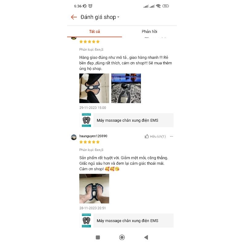 Máy massage chân EMS, giảm đau nhức chân, mệt mỏi