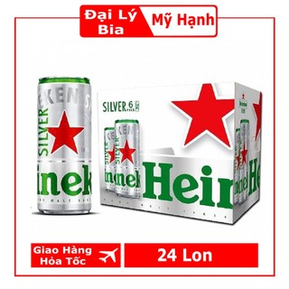 Thùng 24 lon bia Heineken Silver 330ml/lon mẫu thường