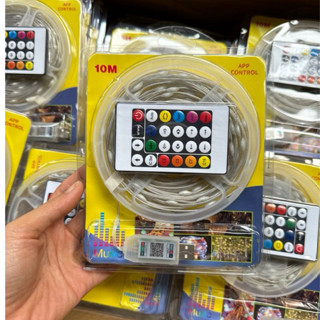 Đèn Led đuổi 10M Dây đèn RGB 5V nháy theo nhạc, chống nước chỉnh app điện thoại + điều Khiển
