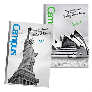 5 Quyển Vở kẻ ngang Landscape 120 trang, vở kẻ ngang campus chính hãng giá rẻ