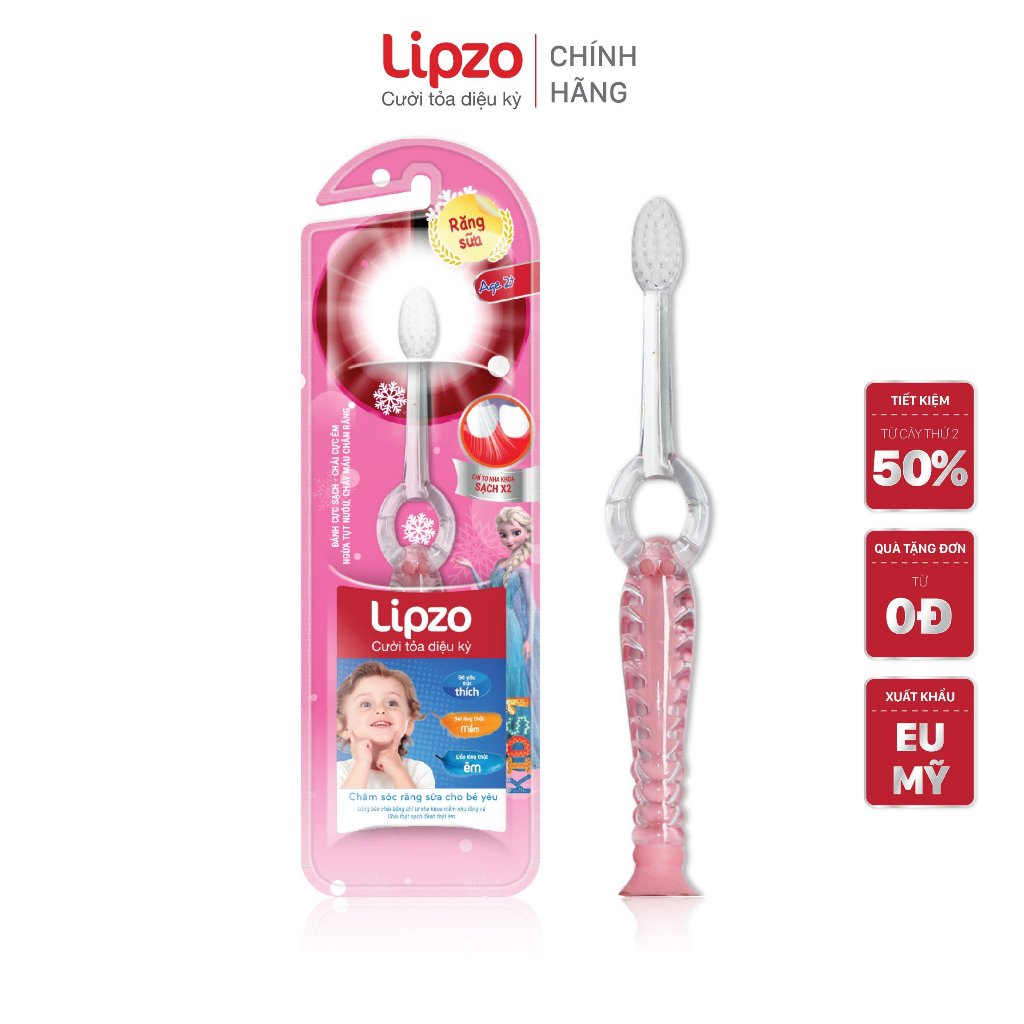 Bàn Chải Đánh Răng Trẻ Em Lipzo Kids 1 Lông Chỉ Tơ Nha Khoa Kháng Khuẩn