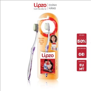 [Combo 3-5] Bàn Chải Đánh Răng Lipzo Áo Dài Dành Cho Người Lớn Công Nghệ Chỉ Tơ Xoắn Kép Lông Nở Kháng Khuẩn Siêu Mảnh