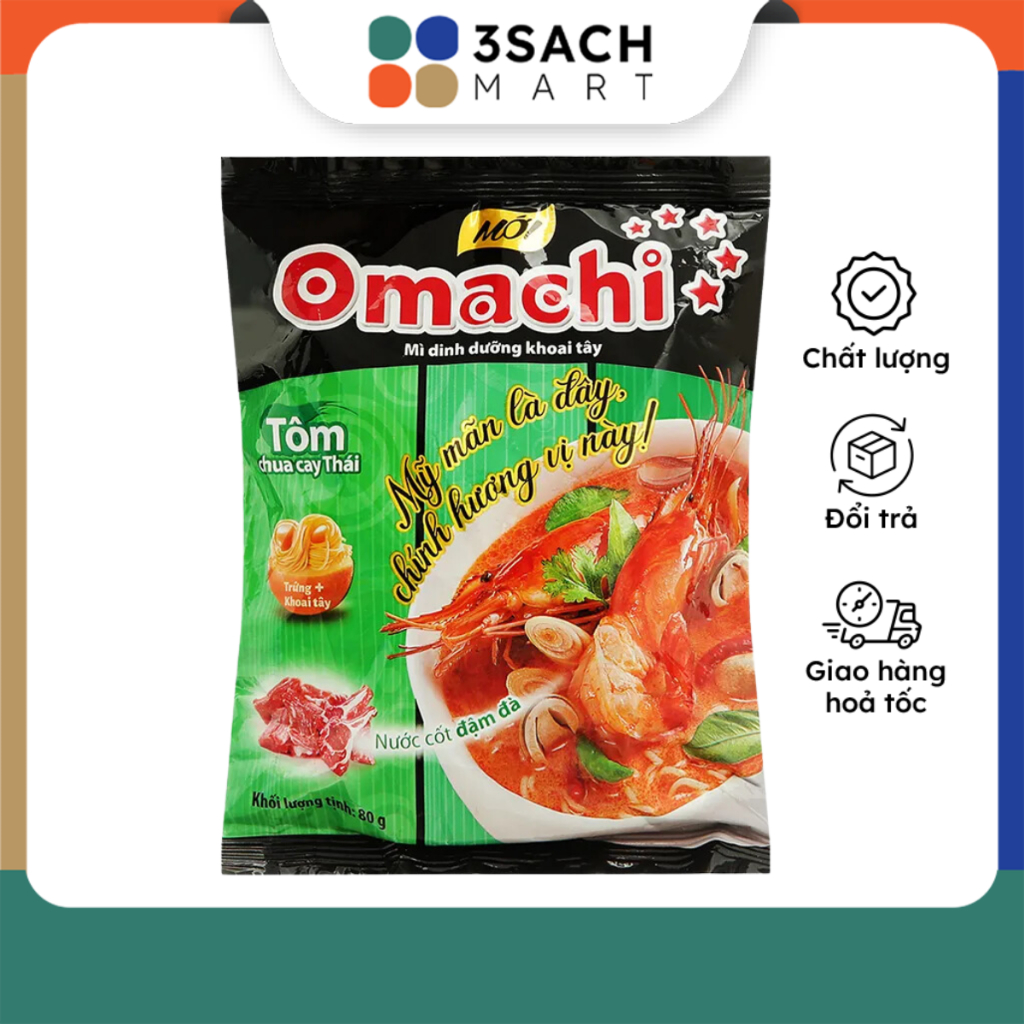 Mì Omachi Tôm Chua Cay (Gói 80g)
