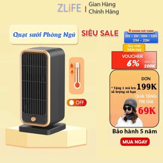 Máy sưởi ấm mini để bàn, quạt sưởi ấm mùa đông 1200W, máy sưởi phòng ngủ công nghệ PTC làm ấm nhanh, tiết kệm điện