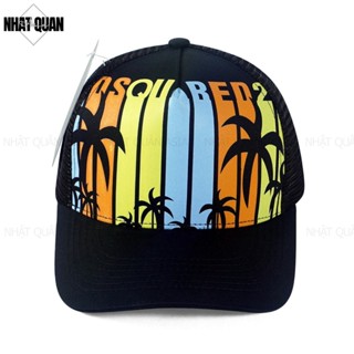 Mũ nón lưỡi trai DSQ2 Tropical trees at sunset phối lưới - Nhật Quân Asia nhatquanasia