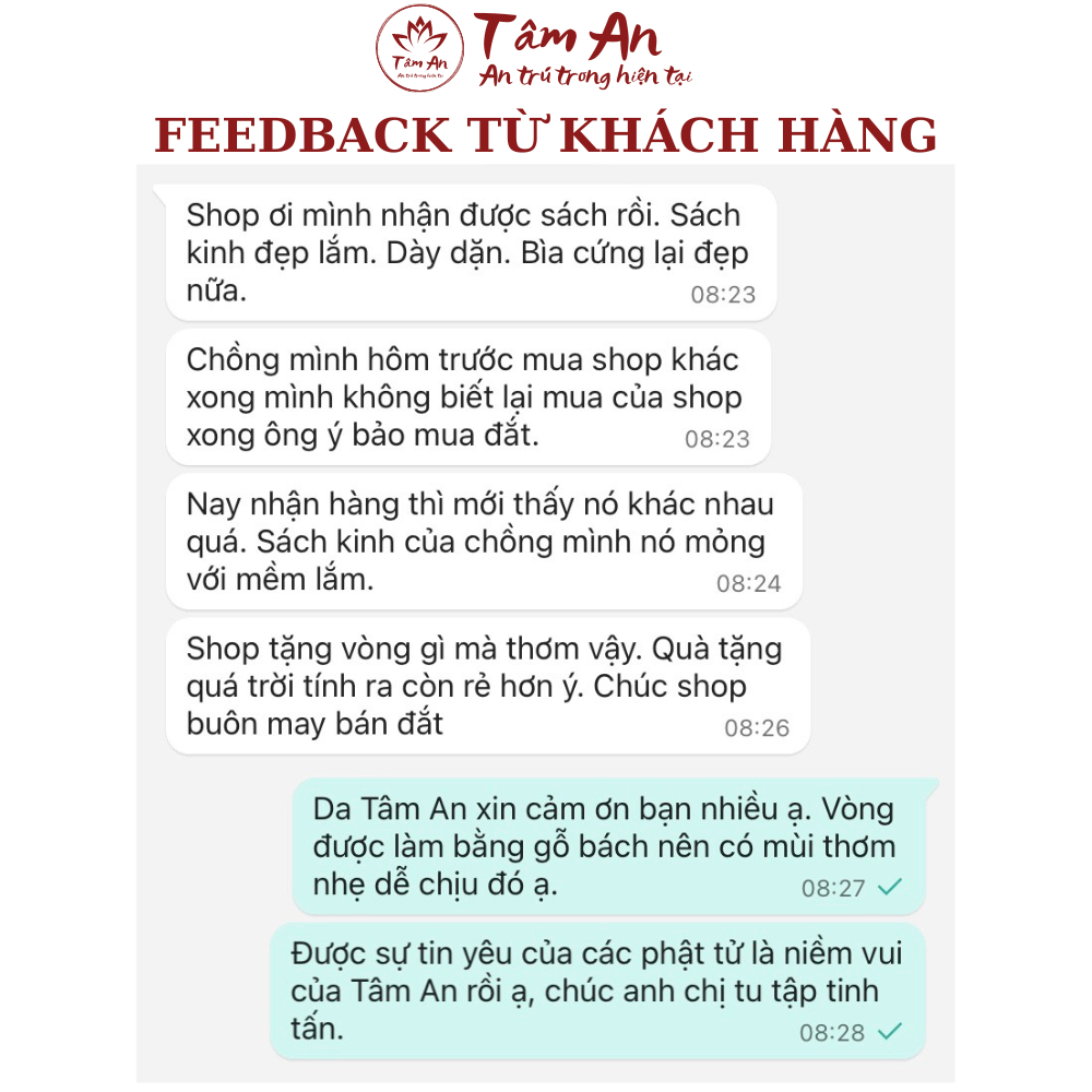 Sổ Tay Chép Chú Đại Bi - Tâm An. Tặng kèm 2 bút và vòng tràng 108 hạt cầu bình an.