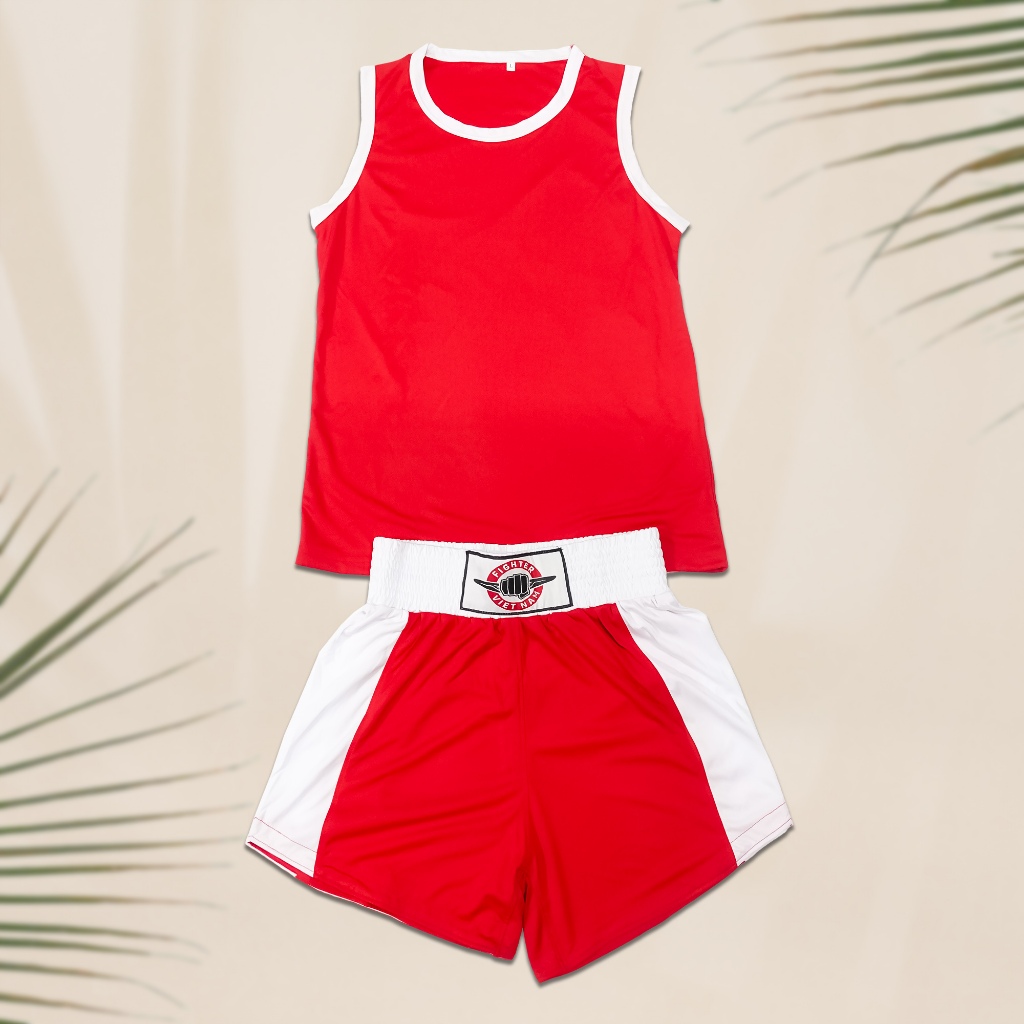 Bộ Quần Áo Võ Thuật KickBoxing - Boxing Fighter PT - Vải thun bền nhẹ, thấm hút mồ hôi