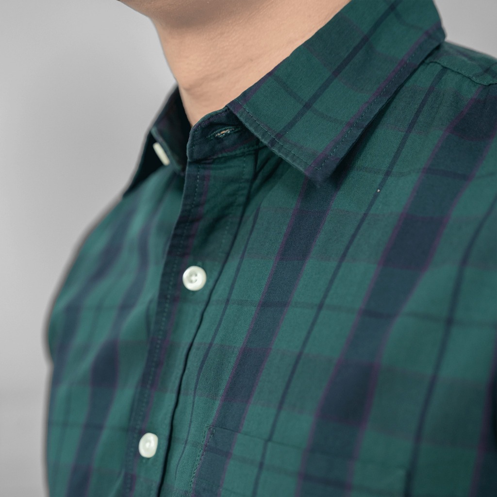 Áo Sơ Mi Dài Tay Caro Cao Cấp, Vải Cotton Mền Mịn, Form Chuẩn, Thoáng Mát, Trẻ Trung