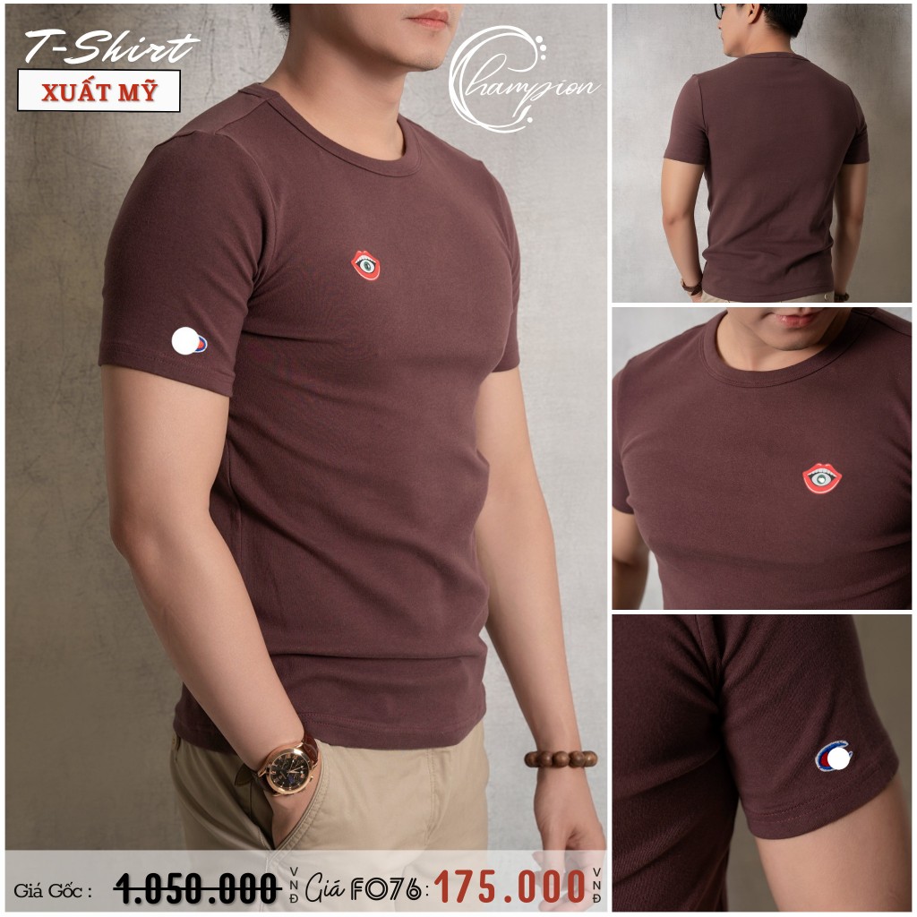 Áo Thun Nam cổ tròn Basic hàng cao cấp Form Slimfit cotton 100% co giãn