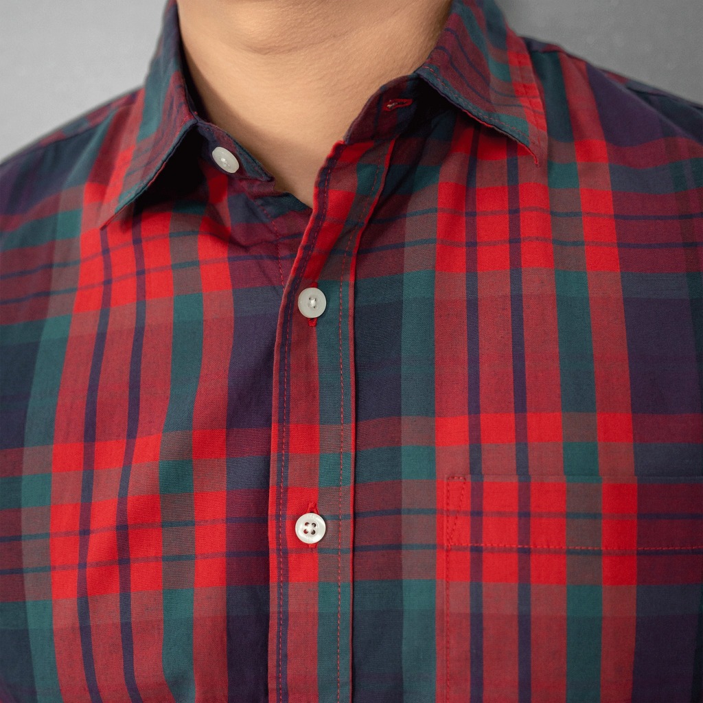 Áo Sơ Mi Dài Tay Caro Cao Cấp, Vải Cotton Mền Mịn, Form Chuẩn, Thoáng Mát, Trẻ Trung