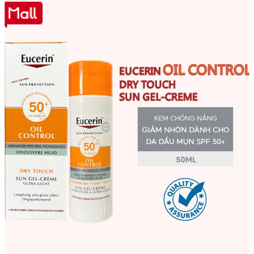 Kem Chống Nắng Eucerin Cho Da Dầu Mụn Eucerin Sun Gel-Cream Dry Touch Oil Control SPF50+
