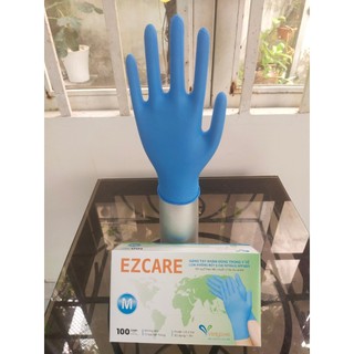 100 chiếc Găng tay y tế xanh định lượng 4.0gr (Nitrile không chứa bột)