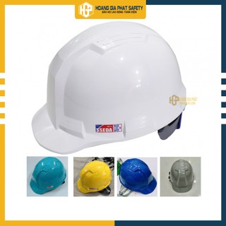 Mũ bảo hộ lao động Sseda mặt vuông kiểu Hàn Quốc có xốp, núm vặn tiện lợi, an toàn khi lao động, nhiều màu HGP SAFETY