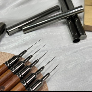 Cọ nét cán gỗ xịn lông chồn,Cọ nét siêu mảnh kẻ nét caro vẽ nail cán gỗ