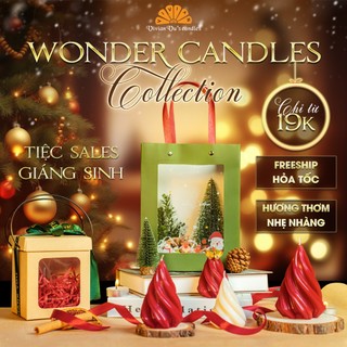 Nến Thơm Giáng Sinh Vivian Vu's Candles Nhiều Kiểu Dáng - Làm Quà Tặng Trang Trí Mùa Lễ Noel 2024 - Nến Cây Thông Noel
