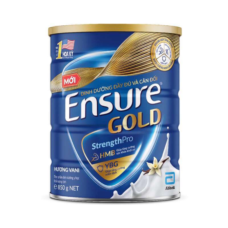 Ensure Gold Vị Vani Lon 850g