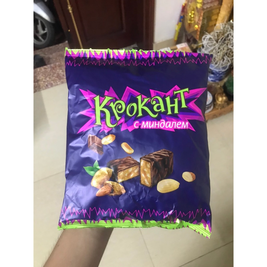 [DATE MỚI NHẤT] Kẹo tím Krokant socola Nga siêu ngon 500g
