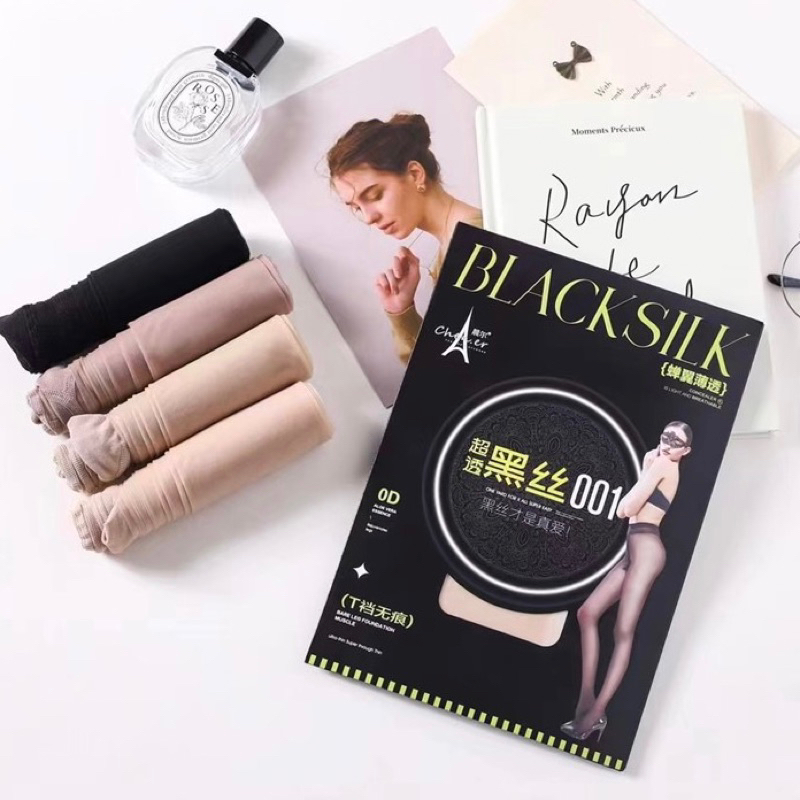 Quần tất giấy da nữ BLACK SILK 6D siêu mỏng siêu dai trong suốt tàng hình qt1