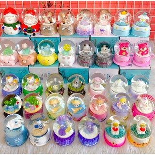 Quả Cầu Tuyết 7cm Dễ Thương Có Đèn Ảnh Thật Shop Chụp - Quà Tặng Pha Lê Dễ Thương