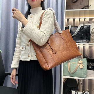 Mã A31 Túi tote công sở đeo kẹp nách size lớn đựng quần áo, tài liệu a4, túi đựng laptop 16 inch da PU vân đá