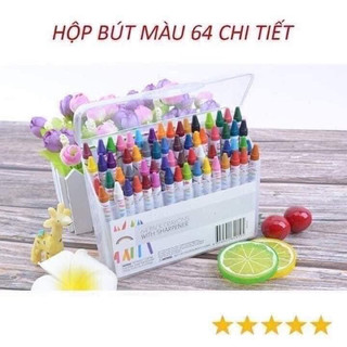 Hộp bút sáp 64 màu cho bé tập tô