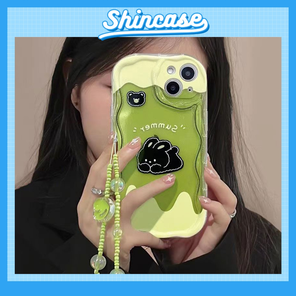 Ốp lưng iphone TPU viền cong chống vỡ màu xanh lá Black Rabbit 6/6plus/7/8/plus/x/xs/xr/11/12/13/14/15/pro/max/promax