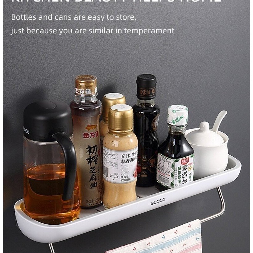 KỆ NGANG NHÀ TẮM, NHÀ BẾP ECOCO Chính Hãng Dài Tới 42cm Hỗ Trợ tới 6kg Nhà Sạch 365