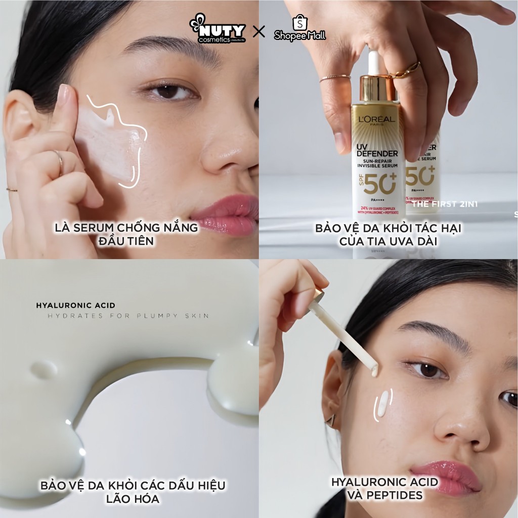 Tinh Chất Chống Nắng Phổ Rộng Mỏng Nhẹ L'Oreal UV Defender Sun-Repair