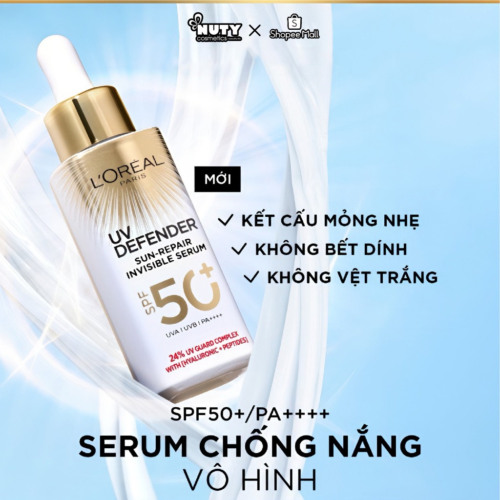 Tinh Chất Chống Nắng Phổ Rộng Mỏng Nhẹ L'Oreal UV Defender Sun-Repair