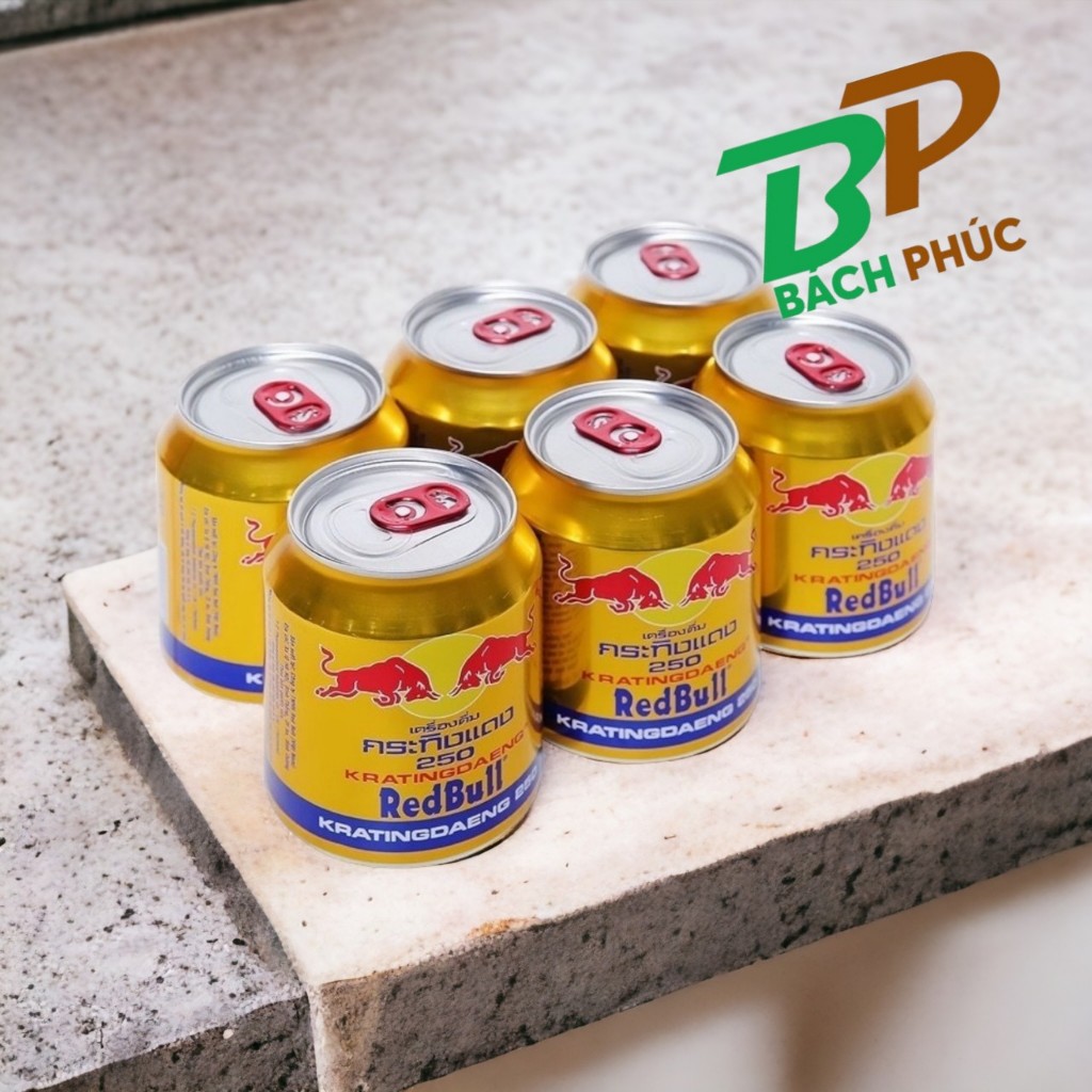  Lốc Bò húc Redbull Thái 250ml x 6lon nước tăng lực - Pha chế Bách Phúc Đà Nẵng 