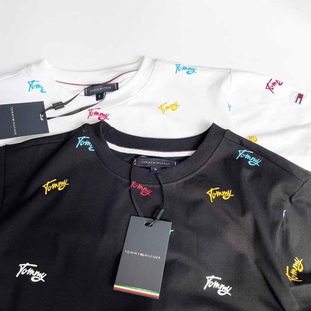 Áo Thun Tom.my 2 Màu Họa Tiết Chữ Nhỏ Chất Vải Mềm Mịn, Thoáng Mát, Hàng VNXK, Có Kèm Hình Thật T2085