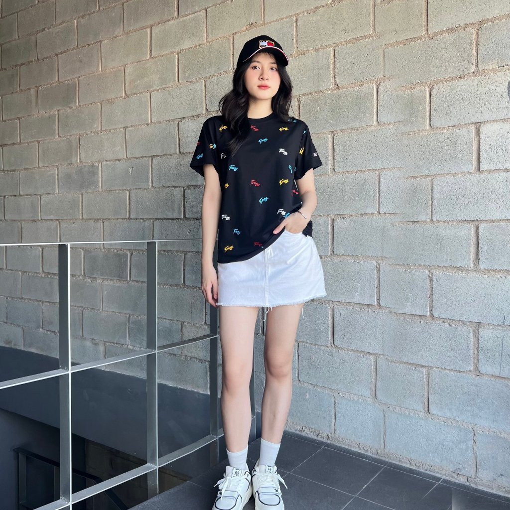 Áo Thun Tom.my 2 Màu Họa Tiết Chữ Nhỏ Chất Vải Mềm Mịn, Thoáng Mát, Hàng VNXK, Có Kèm Hình Thật T2085