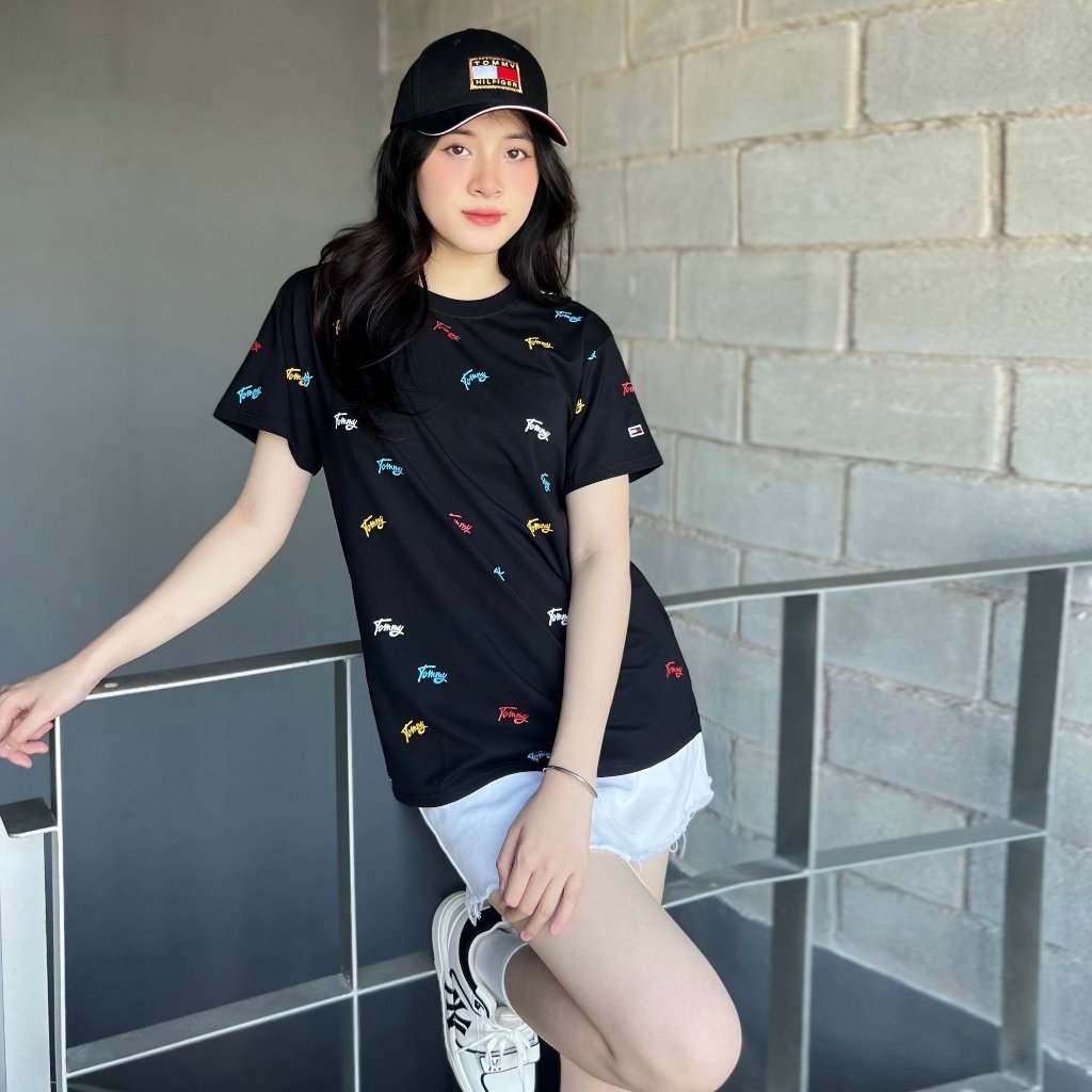 Áo Thun Tom.my 2 Màu Họa Tiết Chữ Nhỏ Chất Vải Mềm Mịn, Thoáng Mát, Hàng VNXK, Có Kèm Hình Thật T2085
