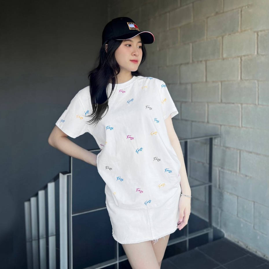 Áo Thun Tom.my 2 Màu Họa Tiết Chữ Nhỏ Chất Vải Mềm Mịn, Thoáng Mát, Hàng VNXK, Có Kèm Hình Thật T2085