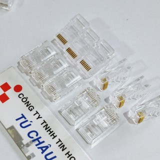 Đầu mạng RJ45 UTP Cat 5: Túi 10 / 20 / 50 (Hiệu AMP - Chính hãng)