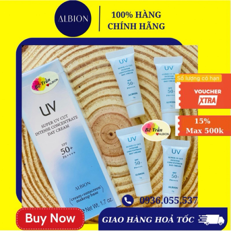 Kem chống nắng cao cấp kcn 3in1 kiêm dưỡng da (Auth 100% trực tiếp từ store Albion)