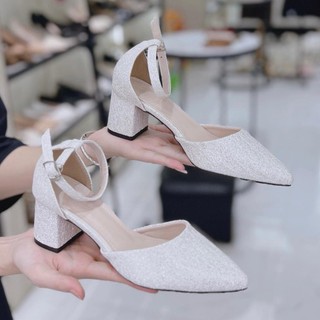 Giày sandal bít mũi nhọn 5P xinh xắn Giày Bánh Bèo mã SandalNhuBasic