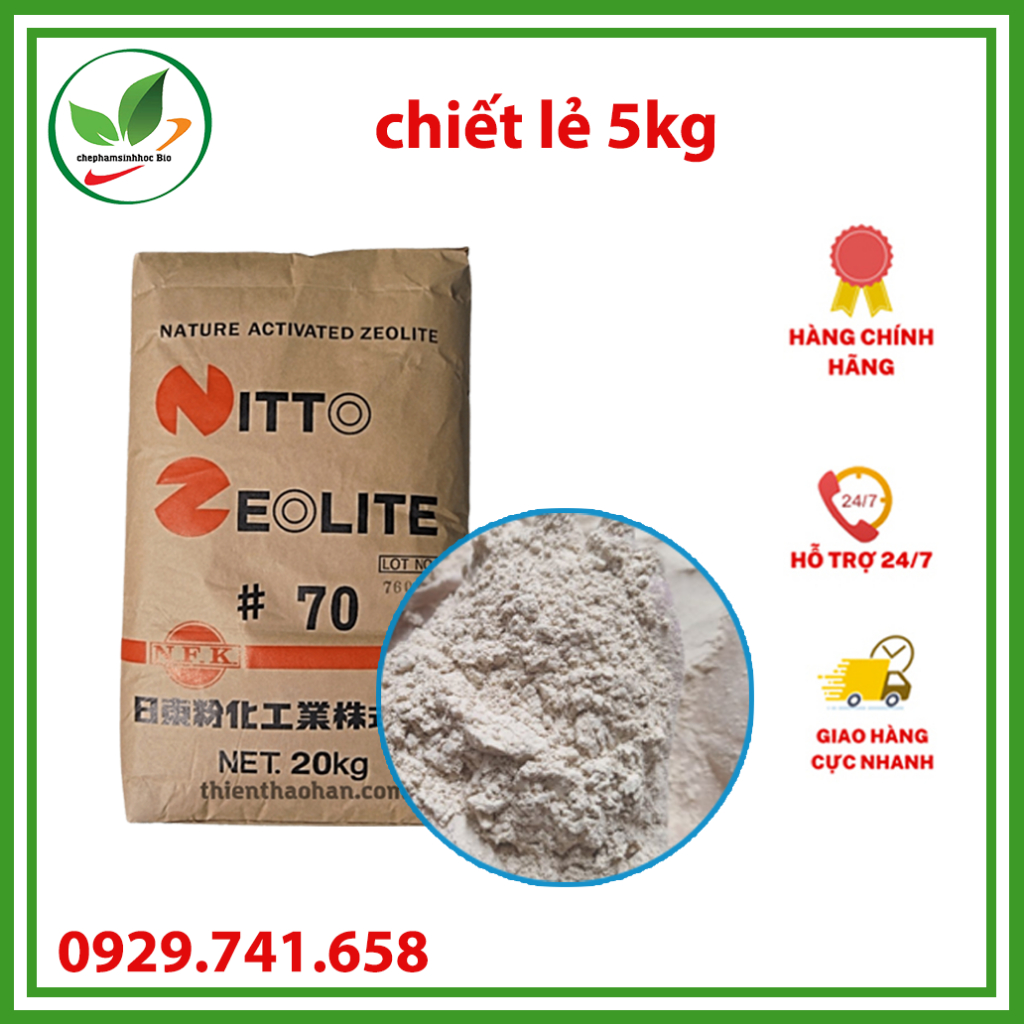 Xử lý nước Zeolite Nhật. Hấp thụ khí độc, giảm kim loại nặng, ổn định nước, hạn chế mầm bệnh. Túi 5kg (Chiết lẻ từ bao)