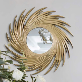 Gương Trang Trí Treo Tường Nghệ Thuật KT 70-90CM-gương decor phong thủy thân kim loại mạ đẹp,sanh chảnh,quà tặng ý ngĩa