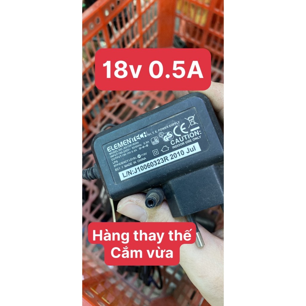 🌟XỊN CŨ 🌟 Cục sạc NGUỒN 18v 500ma 0.5a cho máy hút bụi cầm tay Deerma VC20 VC21 chính hãng