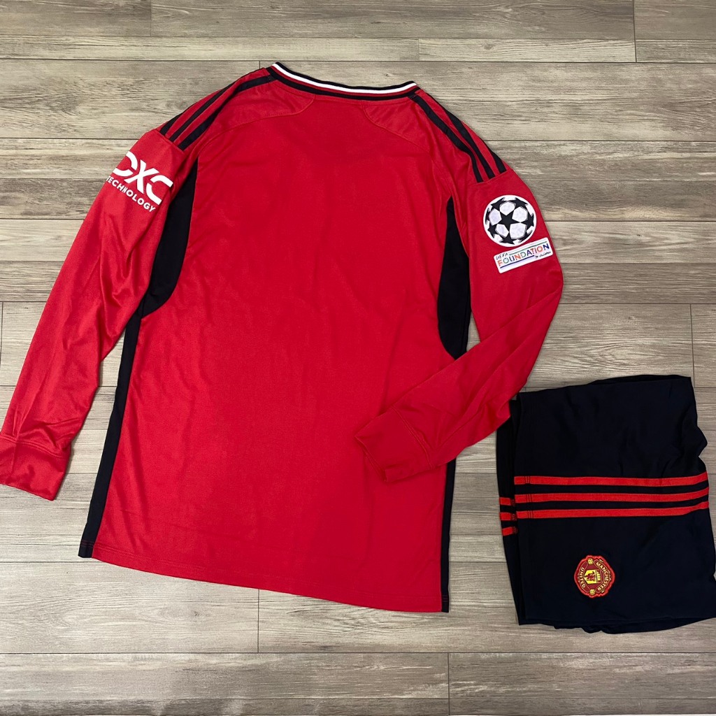 Bộ quần áo đá banh MU đỏ sân nhà Tay dài 2024 FLG Cup C1 hãng Sao Việt