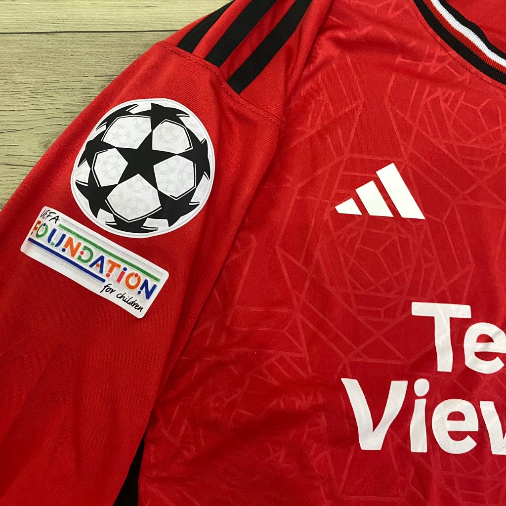 Bộ quần áo đá banh MU đỏ sân nhà Tay dài 2024 FLG Cup C1 hãng Sao Việt