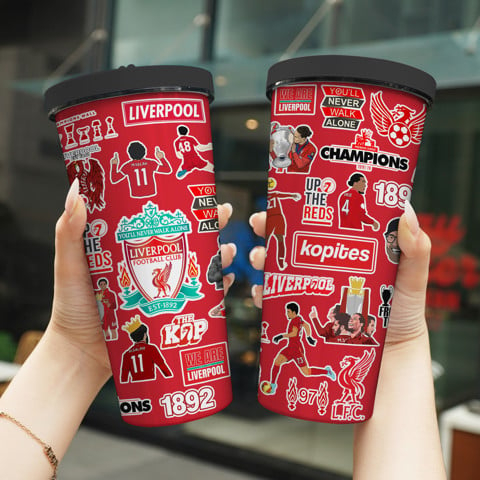 CLB bóng đá sticker Fans Bóng đá Cốc giữ nhiệt 740ml In tên, hình ảnh theo yêu cầu