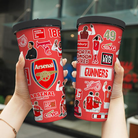 CLB bóng đá sticker Fans Bóng đá Cốc giữ nhiệt 740ml In tên, hình ảnh theo yêu cầu