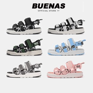 Giày sandal 6868 CARTOON nam nữ - dép quai hậu đi học quai ngang Buenas Sport đế cao 4cm