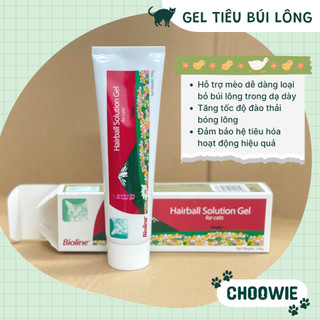 Gel tiêu búi lông Bioline Hairball Solution dành cho mèo || Chăm sóc sức khỏe thú cưng